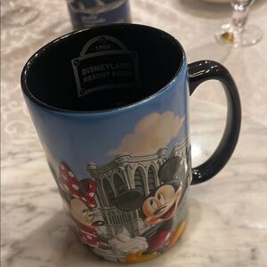 Very Rare Vintage Disneyland resort Paris 1992 black sparkle  large mug 3D